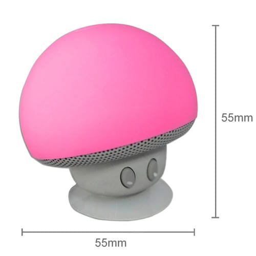 Altavoz Bluetooth Forma De Hongo Soporte De Succión (Rosa)