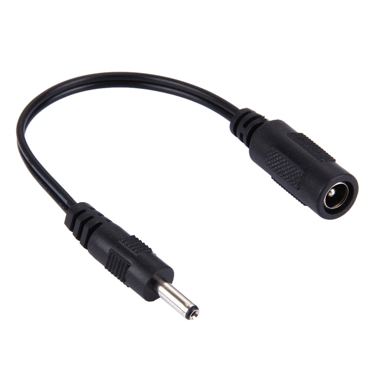 5,5 x 2,1 mm DC hembra a 3,5 x 1,35 mm DC cable conector de alimentación macho para adaptador de computadora portátil, longitud: 15 cm (negro)
