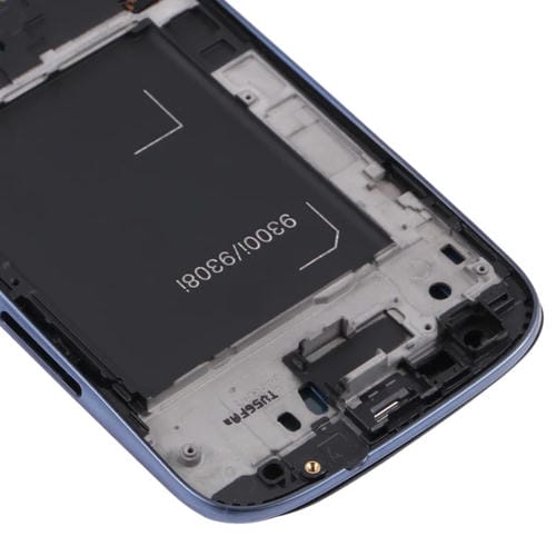 Schermo LCD Super AMOLED Samsung Galaxy S3 i9300 con Cornice (Blu)