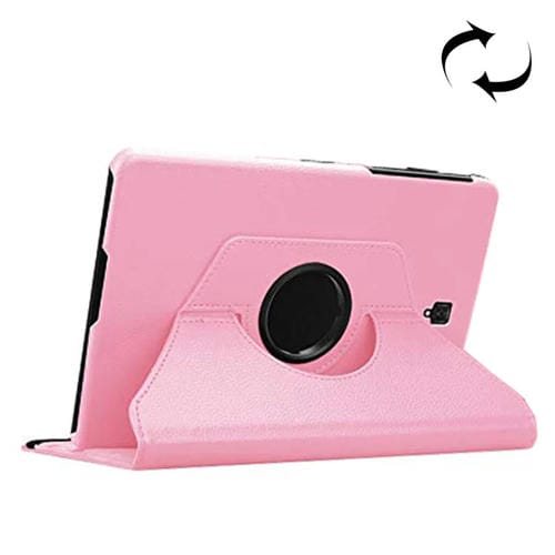 Funda de Cuero Litchi Texture para Galaxy Tab S4 10.5 T830/T835 Rotación 360° con Soporte (Rosa)