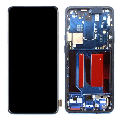 Para el montaje completo del digitalizador OnePlus 7 Pro con marco de pantalla LCD OEM (azul)