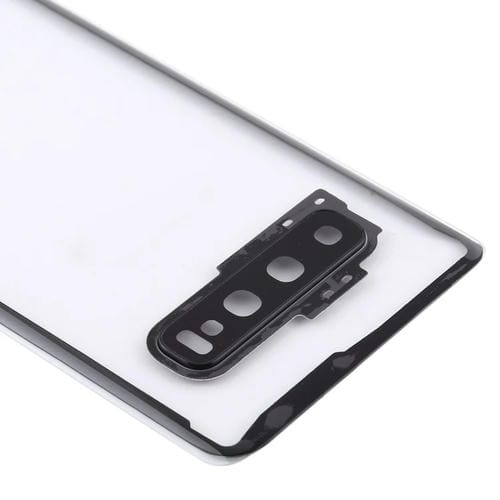 Dos de couverture Samsung Galaxy S10 G973 couvercle de batterie avec objectif de caméra (Transparent)