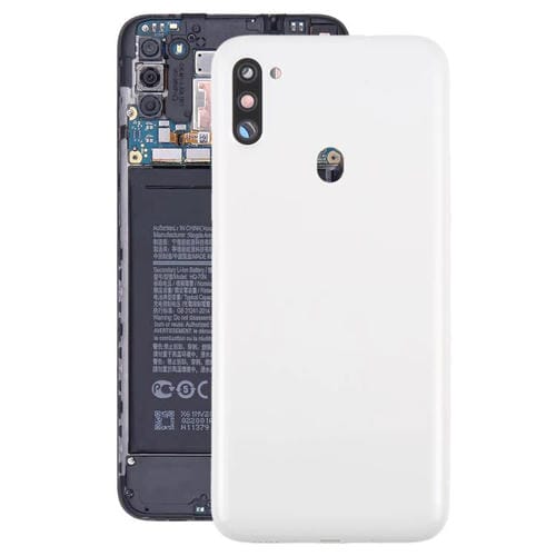Carcasa trasera con tapa para lente de cámara para Samsung Galaxy A11 SM-A115F (blanca)
