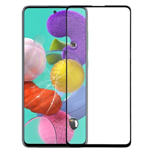 Écran frontal Samsung Galaxy A51 Lentille en verre extérieure (Noir)