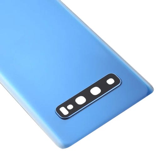 Couvercle arrière de batterie Samsung Galaxy S10 avec objectif de caméra (bleu)