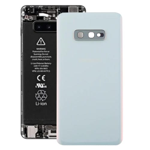 Tappo posteriore della batteria Samsung Galaxy S10e con obiettivo della fotocamera (Bianco)