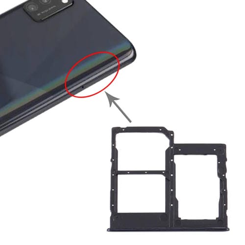 Bandeja Tarjeta SIM y Micro SD Samsung Galaxy A41 / A415 (Negro)
