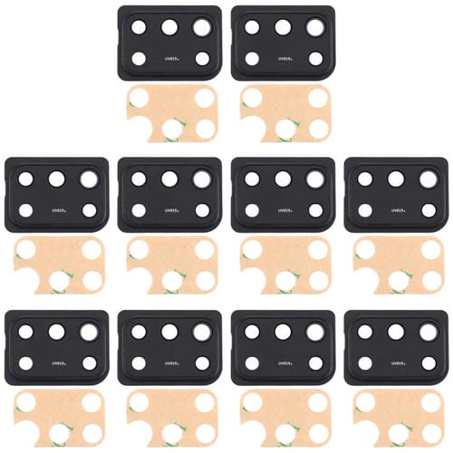 Capot d'objectif d'appareil photo Samsung Galaxy A31 (10 pièces) (Noir)