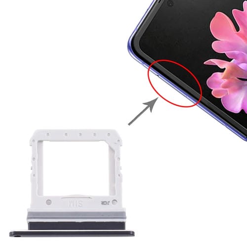 Vassoio della scheda SIM Samsung Galaxy Z Flip SM-F700 (Nero)