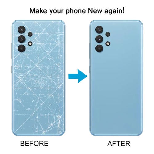 Tampa Traseira da Bateria com Lente da Câmara Samsung Galaxy A32 4G (Preto)