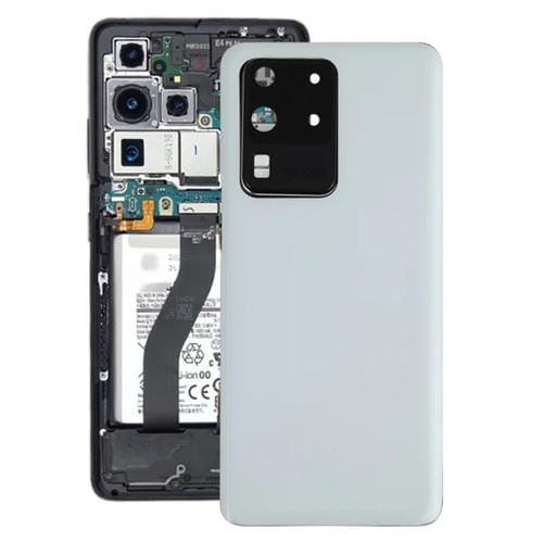 Tapa Trasera de Batería Samsung Galaxy S20 Ultra con Lente de Cámara (Blanco)