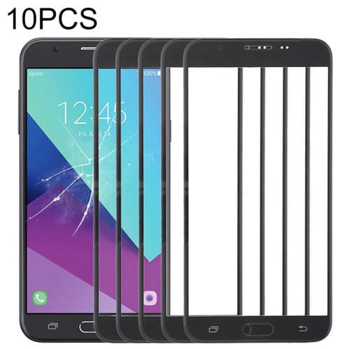 Obiettivo in vetro esterno dello schermo Samsung Galaxy J7 V/J727V/J727P (10 pezzi) (Nero)