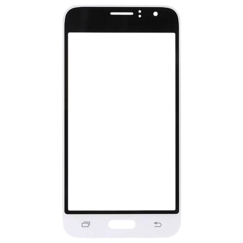 Lente de Vidro Exterior Ecrã Frontal Samsung Galaxy J1/J120 (10 Peças) (Branco)