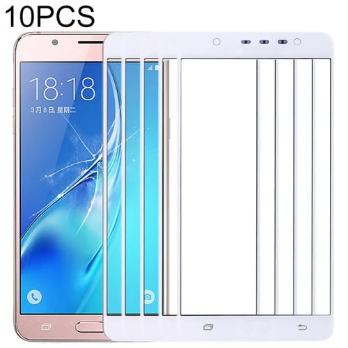 Glass Lens Front Screen Samsung Galaxy J7 Max (White) - Pack (10 Pieces)
