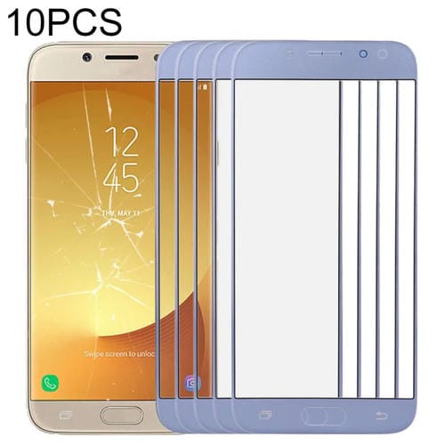 Glass Lens Screen Samsung Galaxy J7 J730 (Blue) - Pack of (10 Pieces)