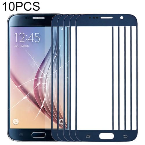 Lente de Vidrio Exterior Pantalla Frontal Samsung Galaxy S6 / G920F (Azul Oscuro) (10 Piezas)