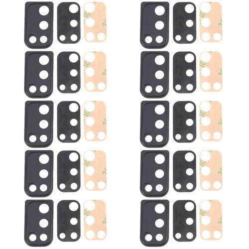 Cubierta de Lente de Cámara Samsung Galaxy M21 SM-M215 (10 Piezas) (Negro)