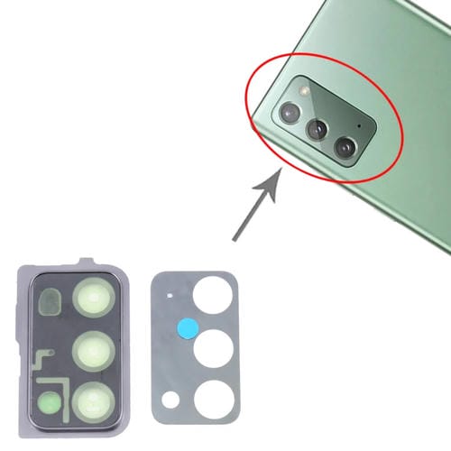 Capot d'objectif d'appareil photo Samsung Galaxy Note 20 5G SM-N981 (10 pièces) (Noir)