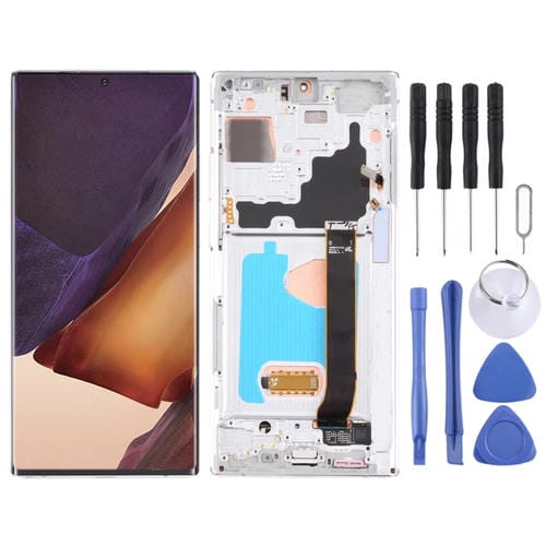 LCD Super AMOLED screen Samsung Galaxy Note 20 Ultra SM-N986 5G with Frame (Silver)