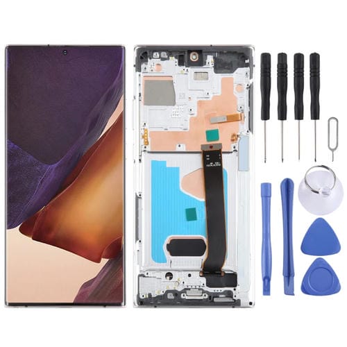 Super AMOLED Samsung Galaxy Note 20 Ultra 4G LCD Screen with Frame (Silver)