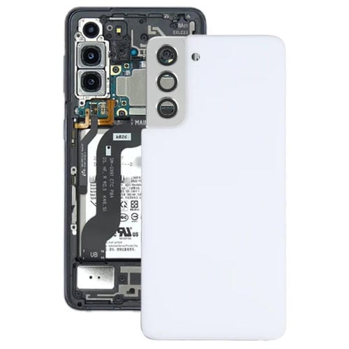 Couvercle arrière Samsung Galaxy S21 5G avec couvercle de lentille de caméra (Blanc)