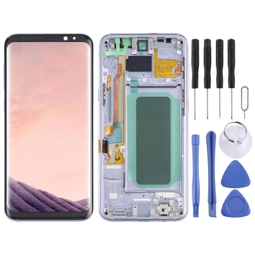 Écran LCD OLED Samsung Galaxy S8+ SM-G955 avec Cadre (Violet)