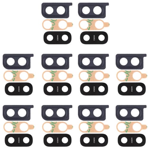 Cubierta de Lente de Cámara Samsung Galaxy A20 (10 Piezas) (Negro)