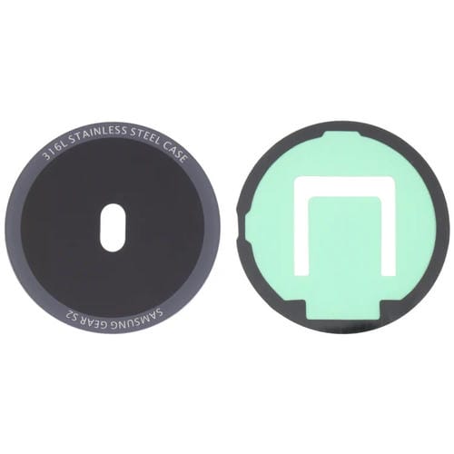 Objectif en verre arrière Samsung Galaxy Gear S2 SM-R720 (Noir)