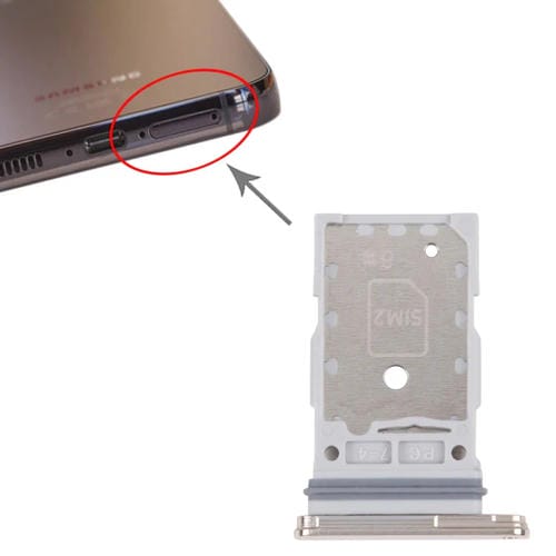 Tabuleiro de cartão SIM Samsung Galaxy S23/S23+ SM-S961B/S911B (Ouro)