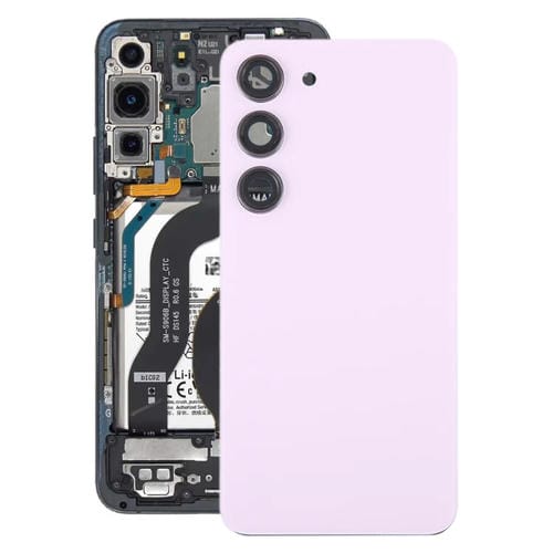 Rückseite des Batterieglases Samsung Galaxy S23 SM-S911B mit Kameraglas (Rosa)