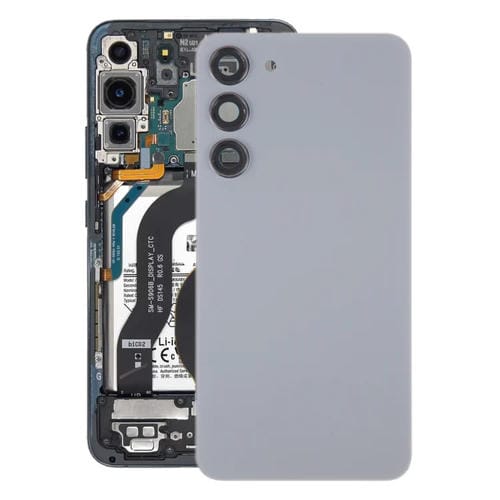 Dos de couverture en verre Samsung Galaxy S23+ SM-S916B avec objectif de caméra (Gris)