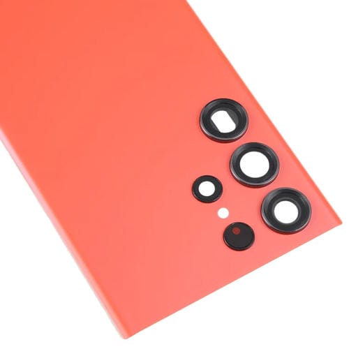 Tapa Trasera de Batería de Vidrio Samsung Galaxy S23 Ultra SM-S918 con Lente de Cámara (Rojo)