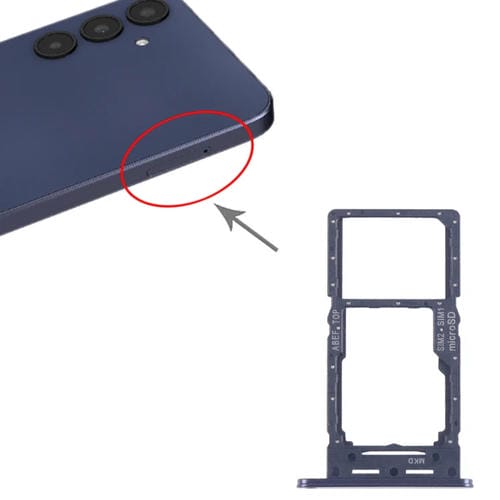 Tabuleiro de Cartão SIM e Micro SD Samsung Galaxy A25 5G SM-A256B (Preto)