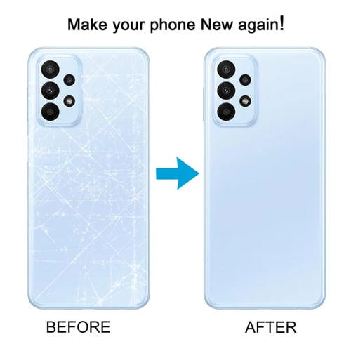 Rückseite der Batterieabdeckung Samsung Galaxy A23 4G SM-A235F mit Kameraglasabdeckung (Rosa)