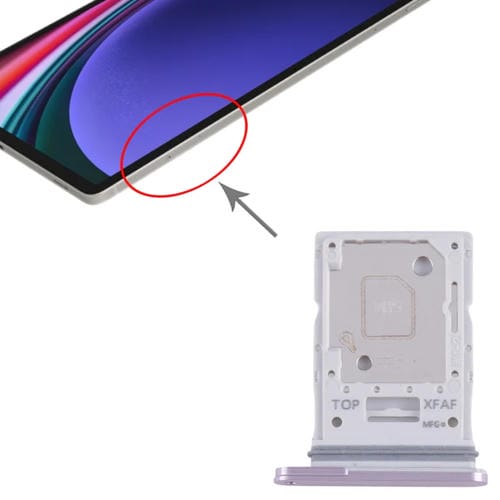 SIM Card and Micro SD Tray Samsung Galaxy Tab S9 Ultra 5G SM-X916 (Purple)
