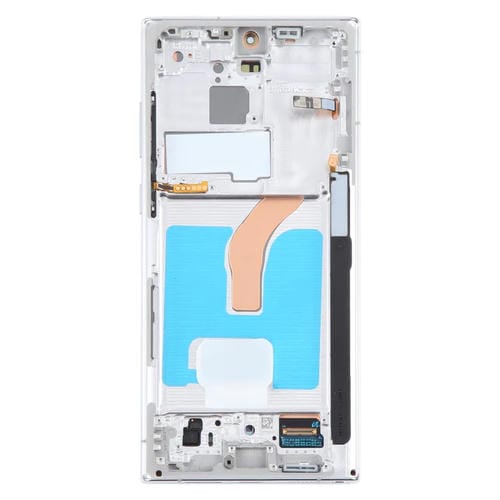 LCD-Bildschirm Samsung Galaxy S22 Ultra 5G SM-S908B mit Rahmen (Weiß)