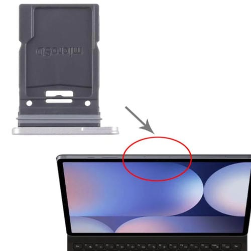 Micro SD Card Tray Samsung Galaxy Tab S10+/S10 Ultra SM-X820/X920 (Silver)