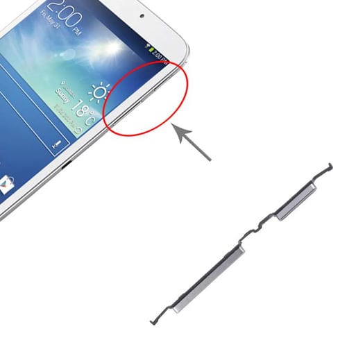 Botão de Energia e Volume Samsung Galaxy Tab 3 8.0 SM-T310/T311/T315 (Prateado)