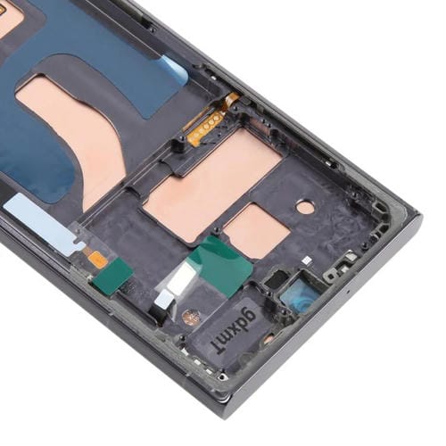 Pantalla LCD TFT de 6,72 pulgadas para Samsung Galaxy S22 Ultra SM-S908B, digitalizador completo con marco, sin identificación de huellas dactilares (gris)