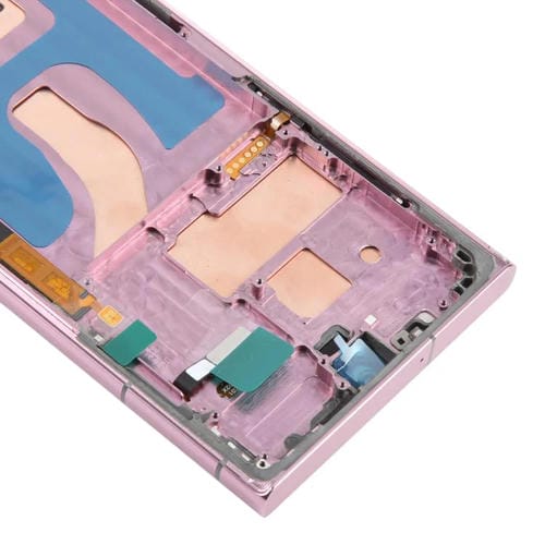 Pantalla LCD TFT de 6,72 pulgadas para Samsung Galaxy S22 Ultra SM-S908B, digitalizador completo con marco, sin identificación de huellas dactilares (morado)