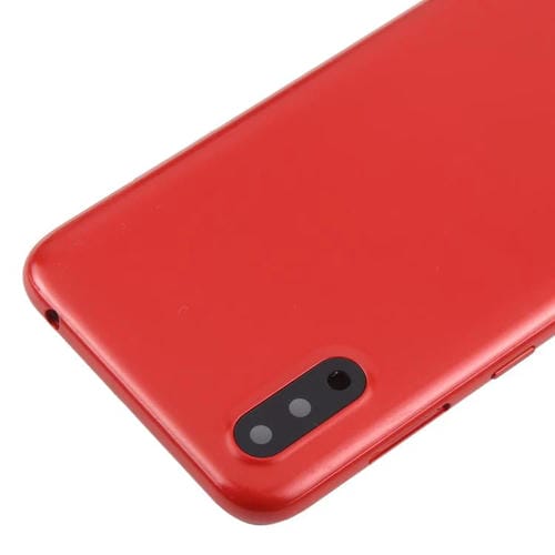 Carcasa trasera con tapa para lente de cámara para Samsung Galaxy A01 SM-A015F (roja)