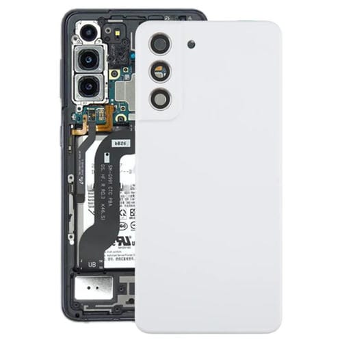 Carcasa trasera con tapa para lente de cámara para Samsung Galaxy S21 FE SM-G990B (blanca)