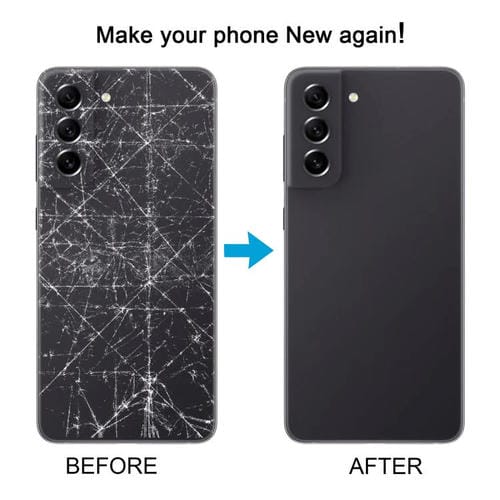 Carcasa trasera con tapa para lente de cámara para Samsung Galaxy S21 FE SM-G990B (blanca)