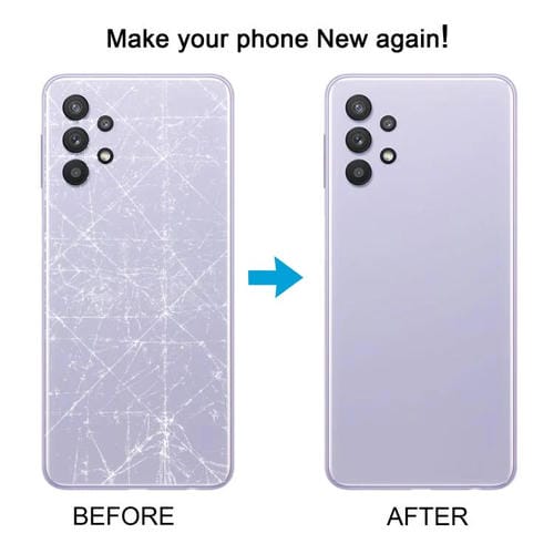 Tapa trasera de batería y lente de cámara para Samsung Galaxy A32 4G SM-A325F (morado)