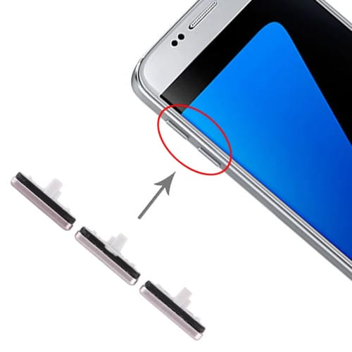 Jeu de touches latérales Samsung Galaxy S7 Boutons d'alimentation et de volume (Or)