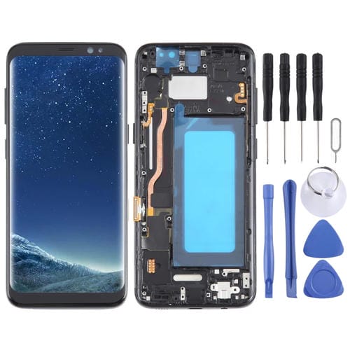 Écran TFT LCD Samsung Galaxy S8 SM-G950 avec cadre (Noir)