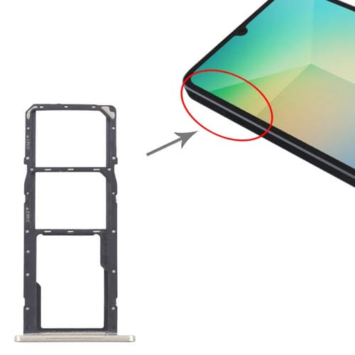 Tabuleiro Cartão SIM e Micro SD Samsung Galaxy A06 SM-A065F (Dourado)