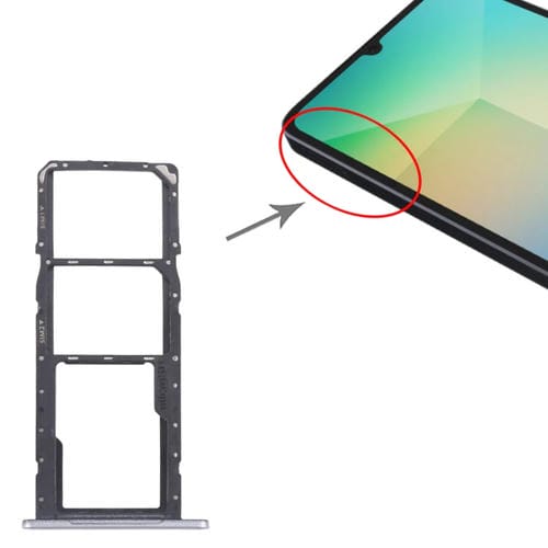 Plateau Carte SIM et Micro SD Samsung Galaxy A06 SM-A065F (Argent)