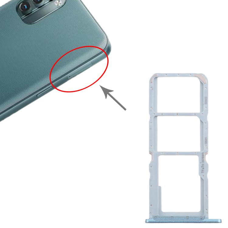 Vassoio Scheda SIM Originale Nokia G21 + Vassoio Micro SD (Blu)
