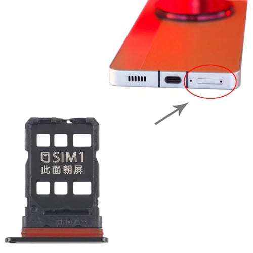 Tabuleiro Cartão SIM ZTE Nubia Z50S Pro NX713J (Preto)